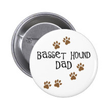 Papá de Basset Hound Pin
