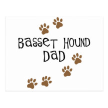 Papá de Basset Hound Tarjeta Postal