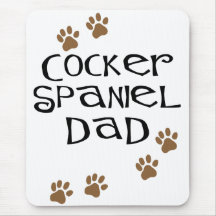 Papá de cocker spaniel para los papás del perro alfombrilla de ratón
