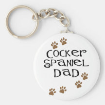 Papá de cocker spaniel para los papás del perro llavero personalizado