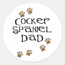 Papá de cocker spaniel para los papás del perro pegatinas  