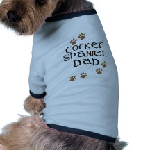 Papá de cocker spaniel para los papás del perro ropa de mascota