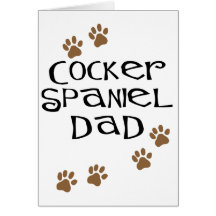 Papá de cocker spaniel para los papás del perro tarjetas