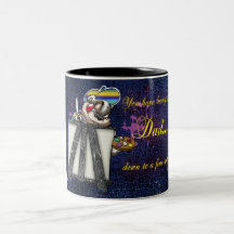 Papá de la bella arte de la taza del día de padre