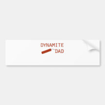 Papá de la dinamita pegatina de parachoque