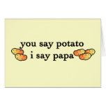 Papá de la patata felicitación