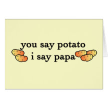 Papá de la patata felicitación