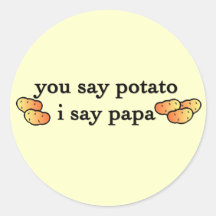 Papá de la patata pegatinas redondas