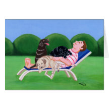 Papá de Labrador (Labradors múltiple) Tarjeton