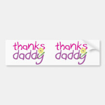 Papá de las gracias etiqueta de parachoque