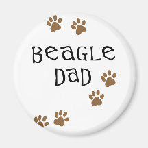 Papá del beagle imán de nevera