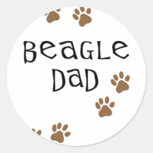 Papá del beagle pegatina