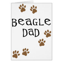 Papá del beagle tarjeta