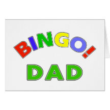 Papá del bingo tarjeta