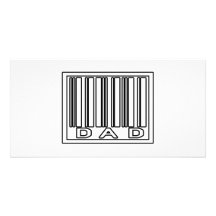 Papá del código de barras tarjetas fotográficas 