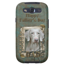 PAPÁ del día de padres - patas de piedra - Weimara Galaxy S3 Protector