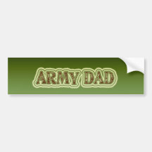 Papá del ejército etiqueta de parachoque