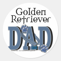 Papá del golden retriever etiqueta