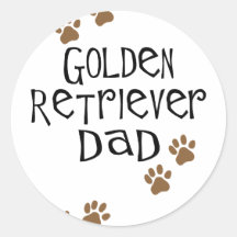 Papá del golden retriever etiqueta