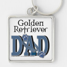 PAPÁ del golden retriever Llavero