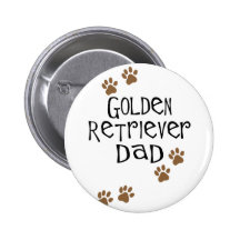 Papá del golden retriever pin