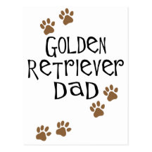 Papá del golden retriever tarjetas postales