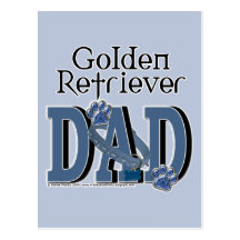 PAPÁ del golden retriever Tarjetas Postales