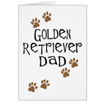 Papá del golden retriever tarjetón