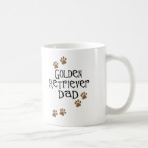 Papá del golden retriever taza de café