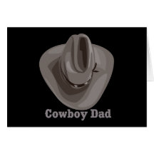Papá del gorra de vaquero felicitaciones