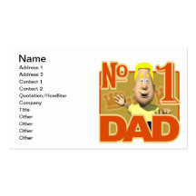 Papá del número uno tarjetas de visita