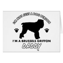 Papá del perro de Bruselas Griffon Felicitacion