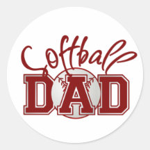 PAPÁ del softball Etiqueta