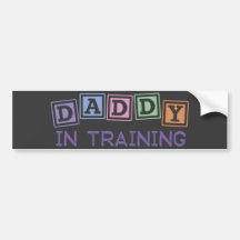 Papá en el entrenamiento etiqueta de parachoque