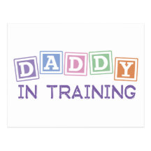 Papá en el entrenamiento tarjeta postal