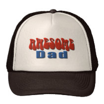 Papá impresionante azul y rojo gorras