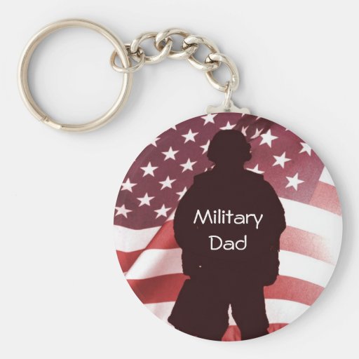 Papá militar llaveros