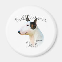 Papá miniatura 2 de bull terrier imán