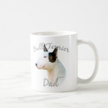 Papá miniatura 2 de bull terrier taza