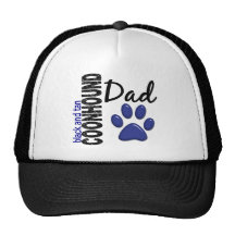 Papá negro y del moreno 2 del Coonhound Gorros Bordados
