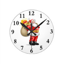 Papá Noel con los presentes Relojes