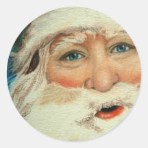 Papá Noel de Jacoba Veltri Etiquetas Redondas