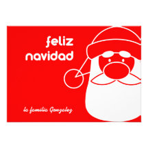 Papá Noel de la estafa de Targeta de Navidad Anuncio Personalizado