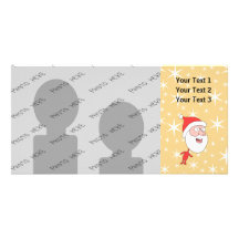 Papá Noel divertido, en modelo de estrella del col Tarjetas Con Fotos Personalizadas