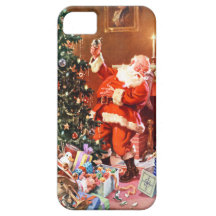 Papá Noel en la noche antes del navidad iPhone 5 Case-Mate Cárcasa