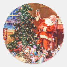 Papá Noel en la noche antes del navidad Pegatina