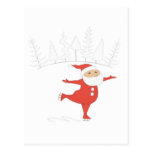 Papá Noel es POSTAL del patinaje de hielo