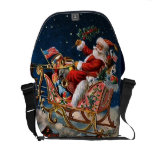 Papá Noel está viniendo a la ciudad bolsas messenger