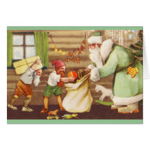 Papá Noel estonio + Tarjeta de Navidad de los duen