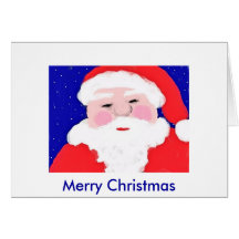 Papá Noel, Felices Navidad Tarjetón